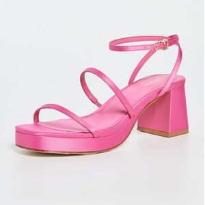Larroude Pink Platform Gio Sandals